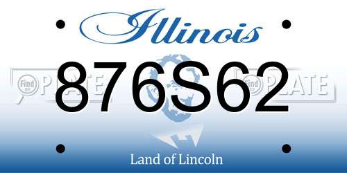 876S62 Illinois License Plate