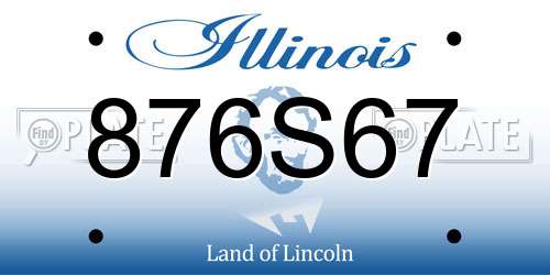 876S67 Illinois License Plate