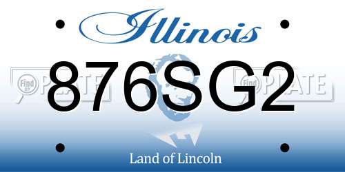 876SG2 Illinois License Plate