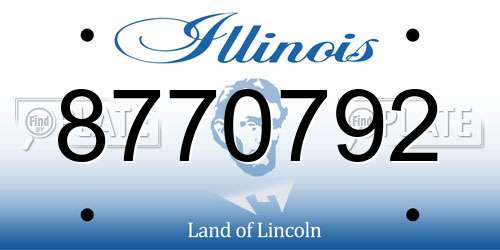 8770792 Illinois License Plate