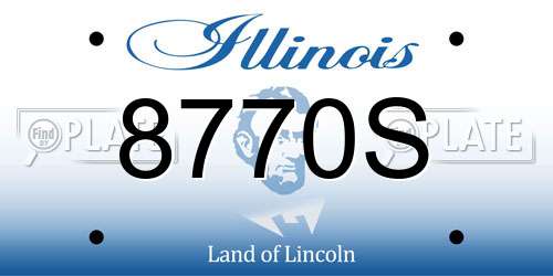 8770S Illinois License Plate