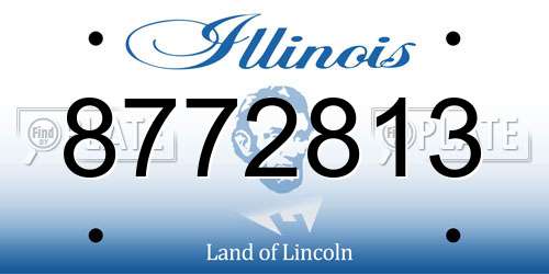 8772813 Illinois License Plate