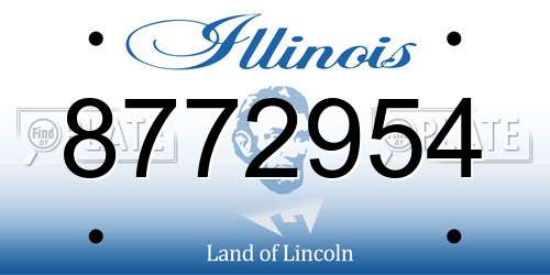 8772954 Illinois License Plate