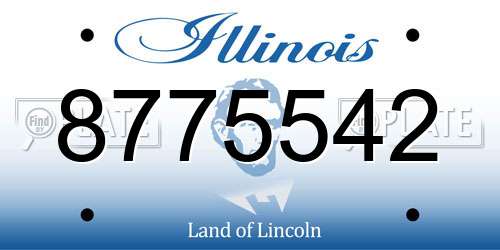 8775542 Illinois License Plate