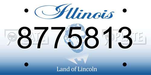 8775813 Illinois License Plate