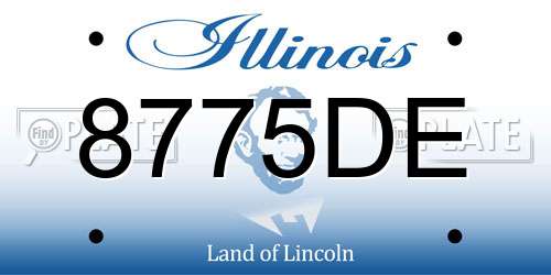 8775DE Illinois License Plate