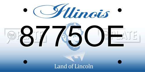8775OE Illinois License Plate