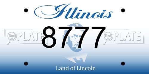 8777 Illinois License Plate