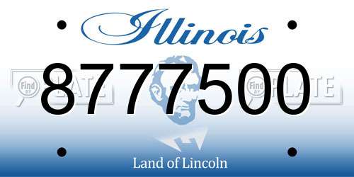 8777500 Illinois License Plate