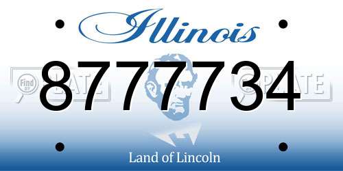 8777734 Illinois License Plate