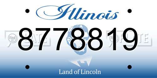 8778819 Illinois License Plate