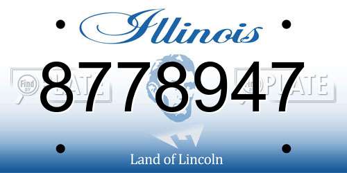 8778947 Illinois License Plate