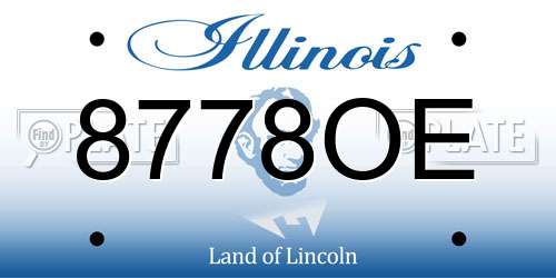 8778OE Illinois License Plate