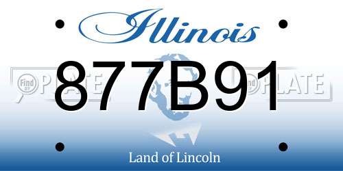 877B91 Illinois License Plate