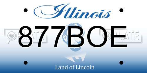 877BOE Illinois License Plate