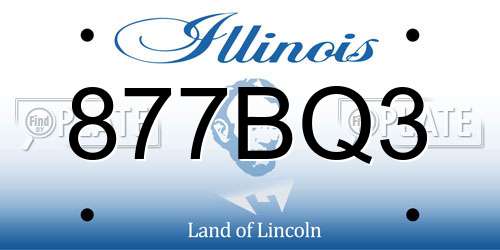 877BQ3 Illinois License Plate