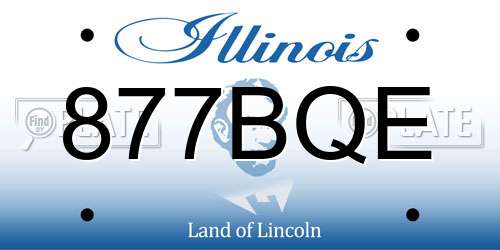 877BQE Illinois License Plate