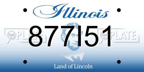 877I51 Illinois License Plate