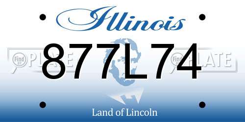 877L74 Illinois License Plate