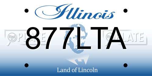 877LTA Illinois License Plate