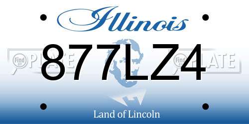 877LZ4 Illinois License Plate
