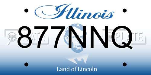 877NNQ Illinois License Plate