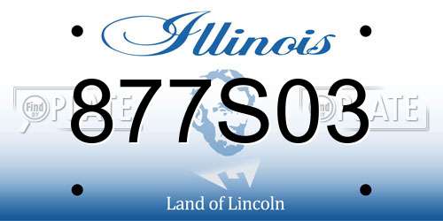 877S03 Illinois License Plate