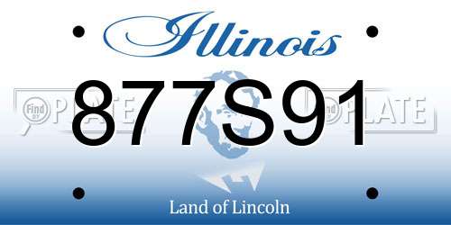 877S91 Illinois License Plate