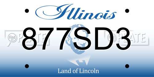 877SD3 Illinois License Plate