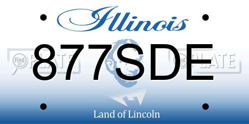 877SDE Illinois License Plate