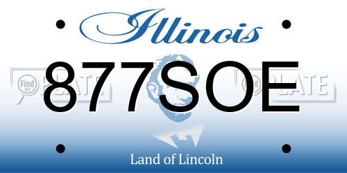 877SOE Illinois License Plate