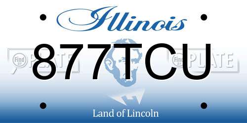 877TCU Illinois License Plate