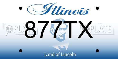 877TX Illinois License Plate