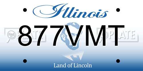 877VMT Illinois License Plate
