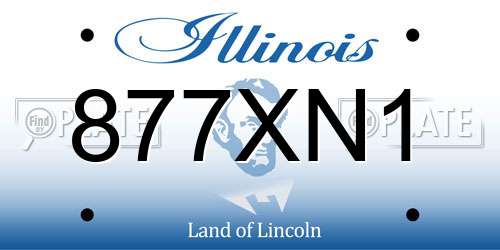 877XN1 Illinois License Plate
