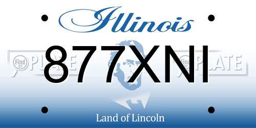 877XNI Illinois License Plate