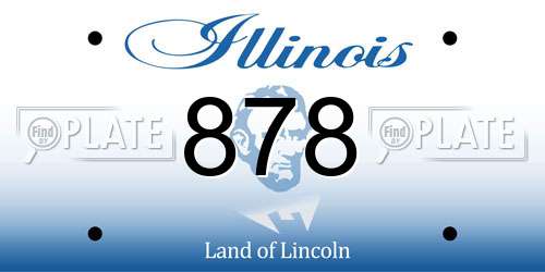 878 Illinois License Plate