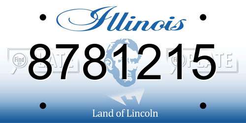 8781215 Illinois License Plate
