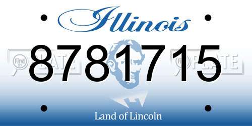 8781715 Illinois License Plate