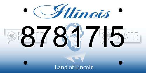 87817I5 Illinois License Plate