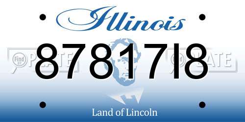 87817I8 Illinois License Plate