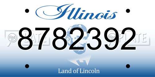 8782392 Illinois License Plate