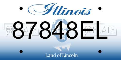 87848EL Illinois License Plate