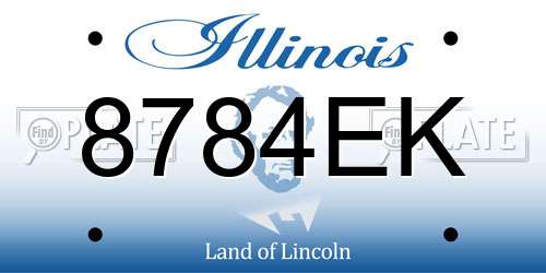 8784EK Illinois License Plate