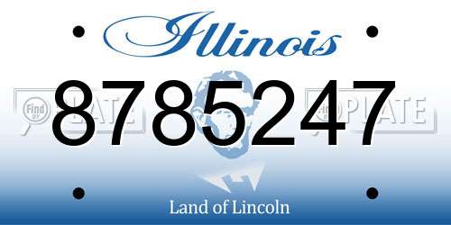 8785247 Illinois License Plate