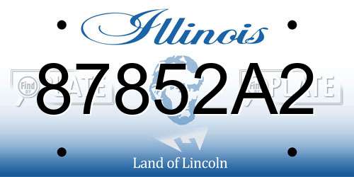 87852A2 Illinois License Plate