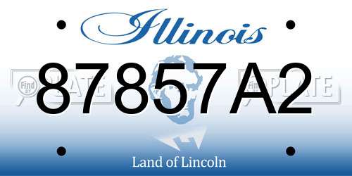 87857A2 Illinois License Plate