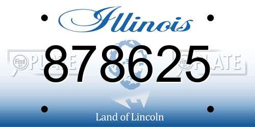 878625 Illinois License Plate
