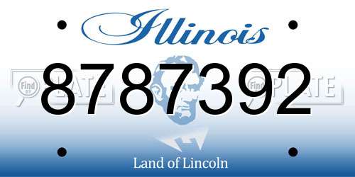 8787392 Illinois License Plate