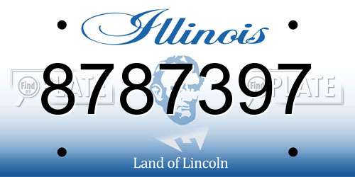 8787397 Illinois License Plate